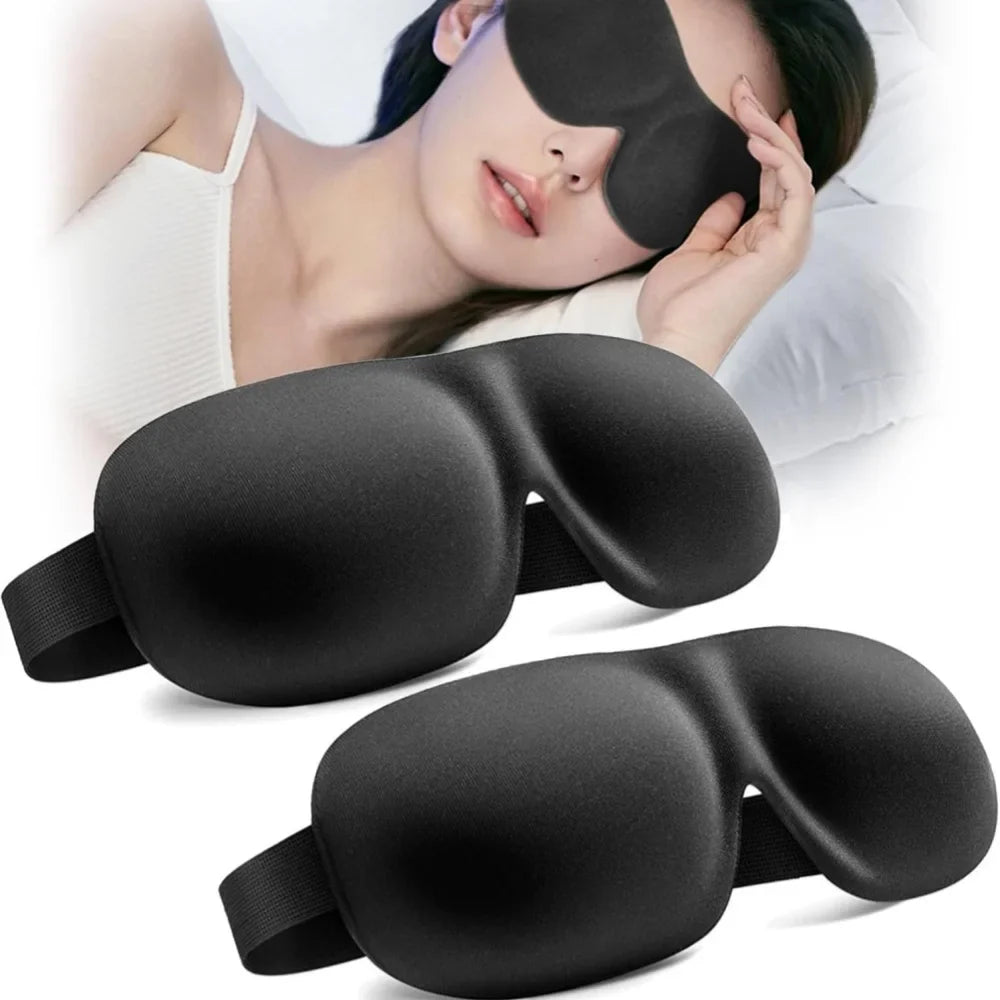3D Sleep Mask Blindfold – Soft Memory Foam Sleeping Aid