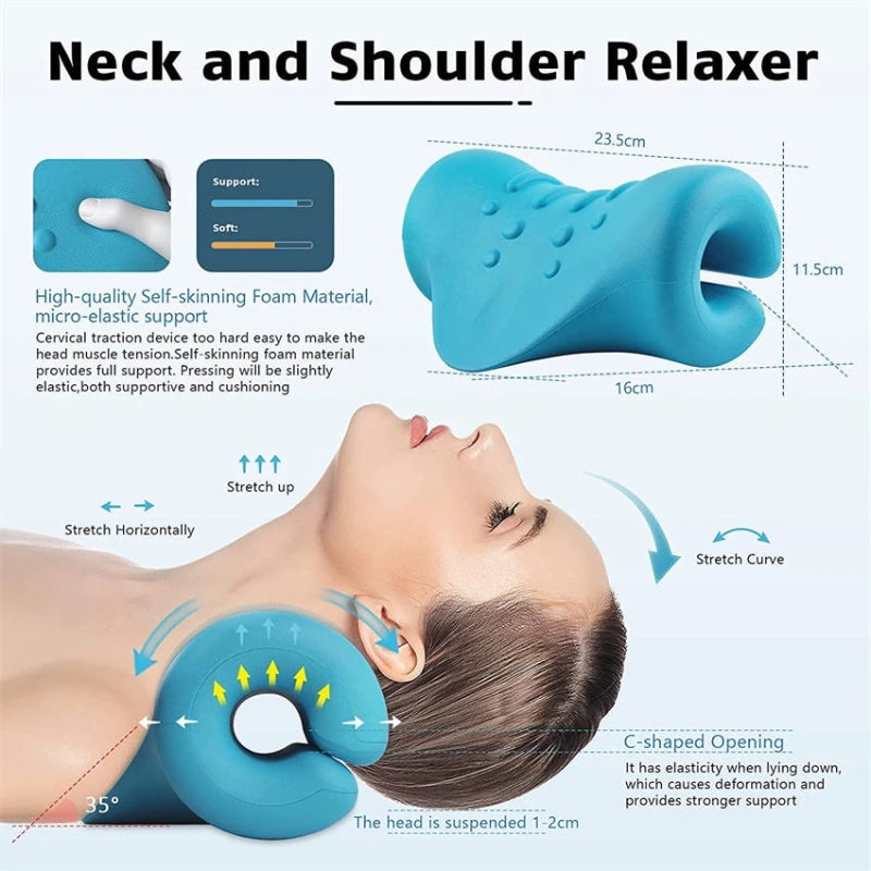 Cervical Massage Pillow Gravity Muscle Relaxation Gravity Pad Cervical Massage Traction Neck Stretcher Massage Tool
