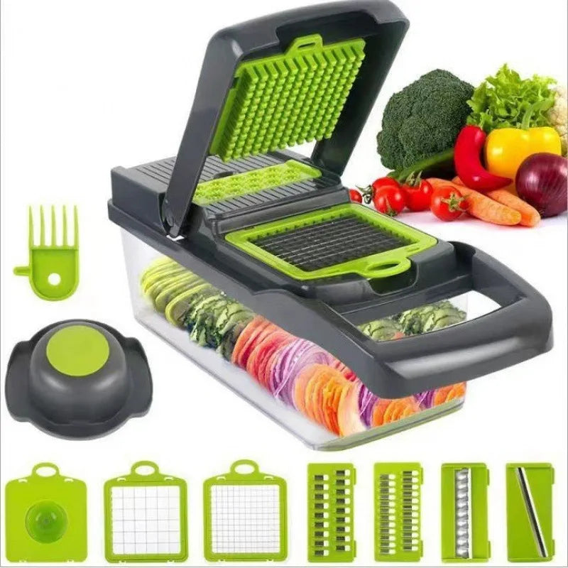 Multifunctional Portable Kitchen Chopper Vegetable Shredder Slicer, Potato Carrot Grater, Fruit Veggie Home Food Processor