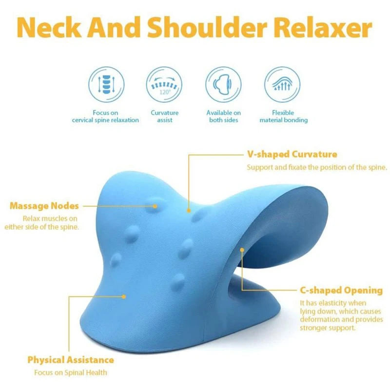 Cervical Massage Pillow Gravity Muscle Relaxation Gravity Pad Cervical Massage Traction Neck Stretcher Massage Tool