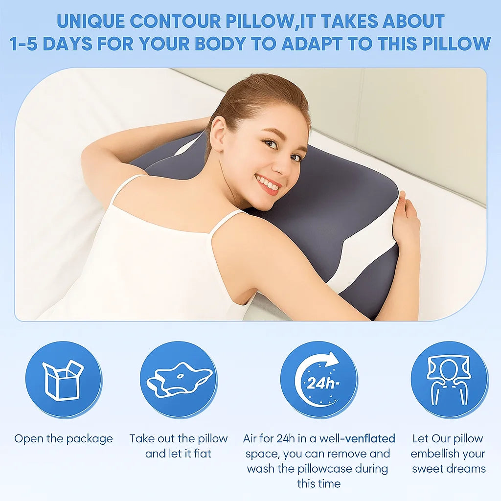 Pillow for Neck Support ECervical rgonomic Butterfly  Memory Foam Pillows for Sleeping Side Back Stomach Orthopedic Bed Pillow