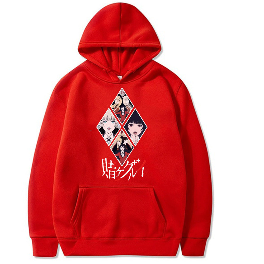 Kakegurui Printed Loose Fit Hoodie Sweatshirt